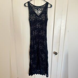 Eileen Fisher Black Lace Dress